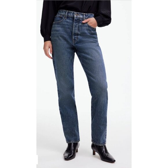 Madewell The '90s Straight Crop Jean in Concho Wash Women's Size 23 New W/ Tags!